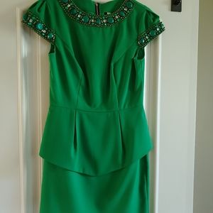 Emerald green mini dress